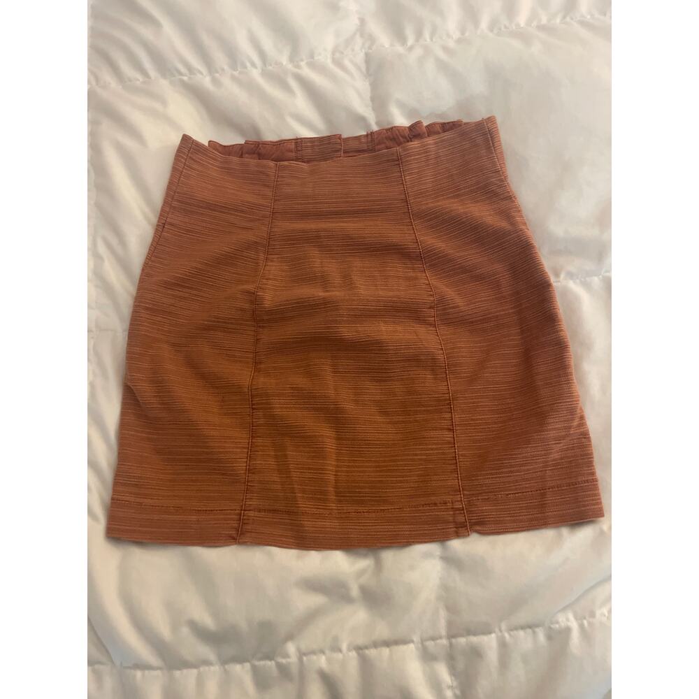 FREE PEOPLE Every Minute Every Hour Mini Skirt High Waist Size 4 Buttons - Picture 6 of 8